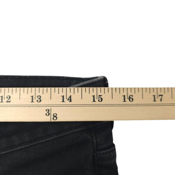 American Eagle Next Level Stretch Hi Rise Jegging Women 12 Jeans Distressed Blac - Picture 15 of 16